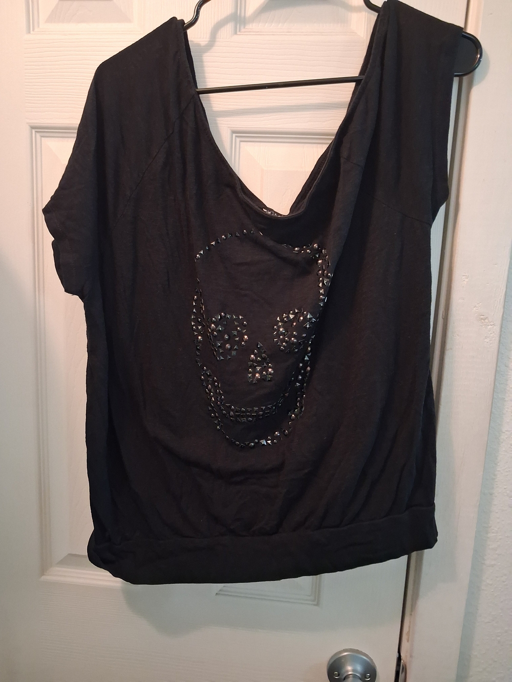 Torrid Black Studded Skull Women's Top